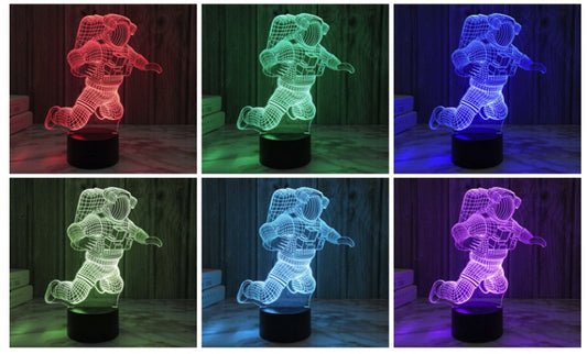 Astronaut 3D Mini-Nachtlicht, Nachttischlampe mit USB-Anschluss.