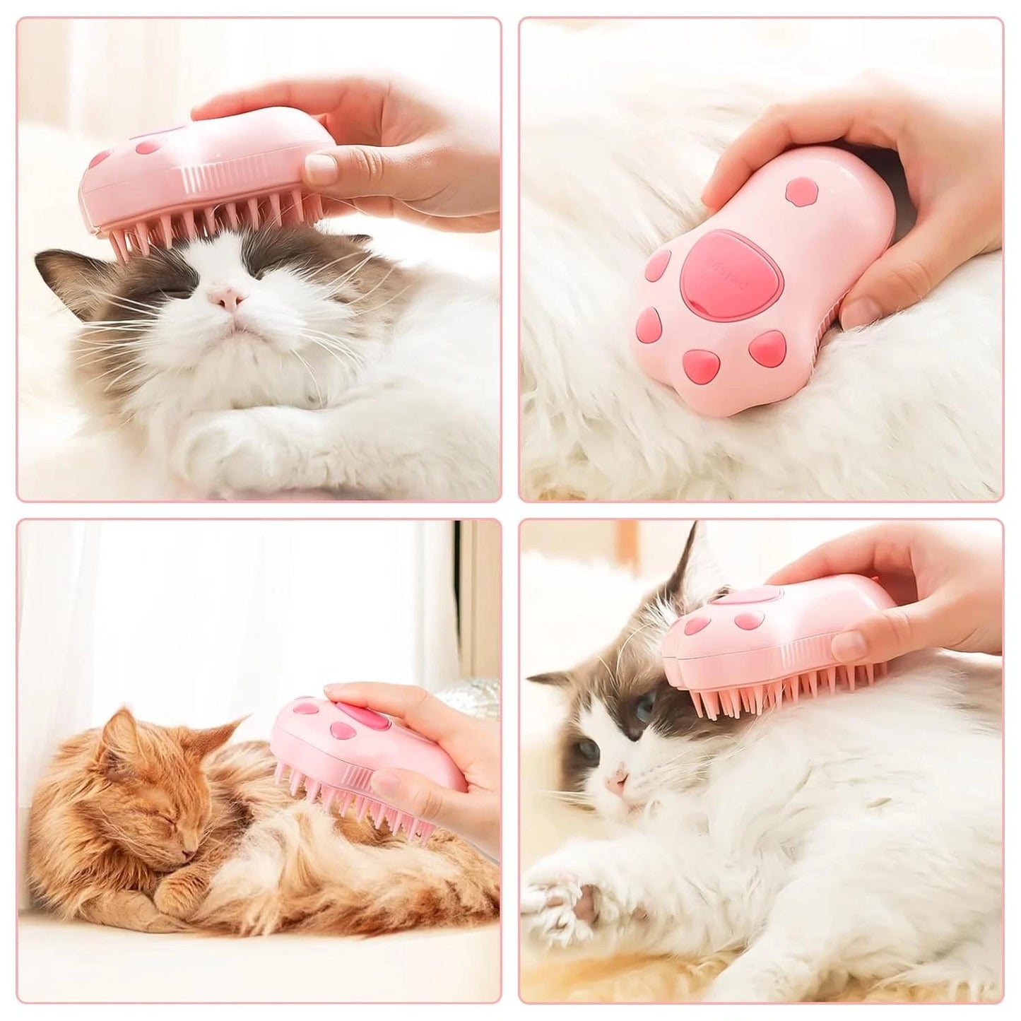 3-in-1 Dampfbürste für Katzen