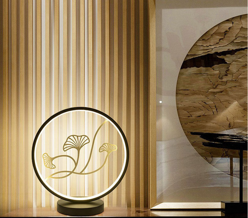 Design LED Tischleuchte „Vogel & Zweig“