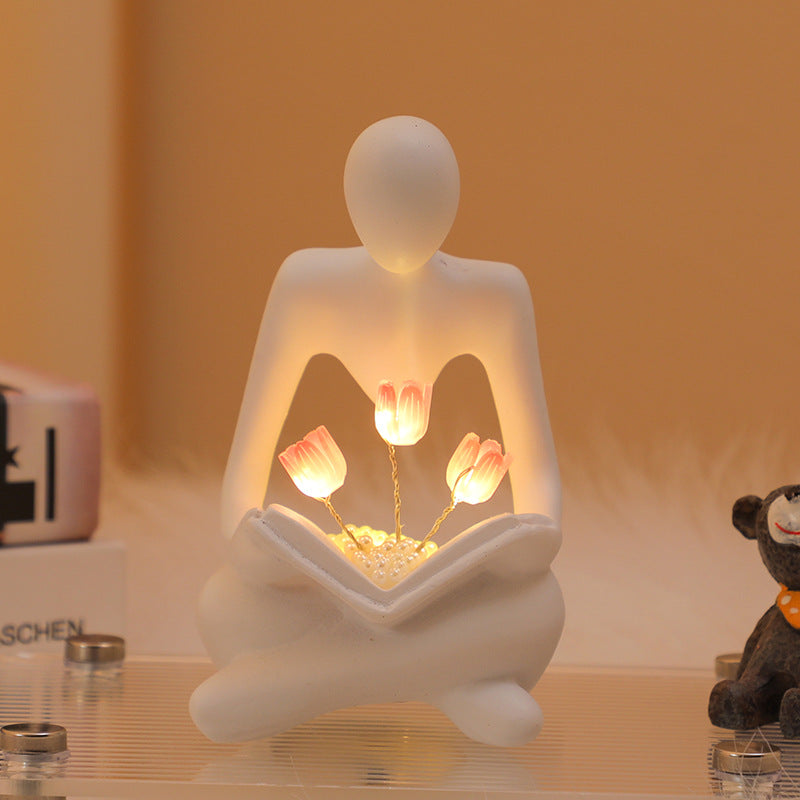 Kleine Nachtlampe „Golden Thinker“