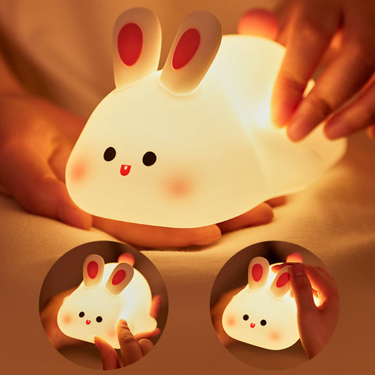 „LED Nachtlicht Hase mit Touchfunktion – Dimmbar, Warmes Licht für Kinder & Schlafzimmer“