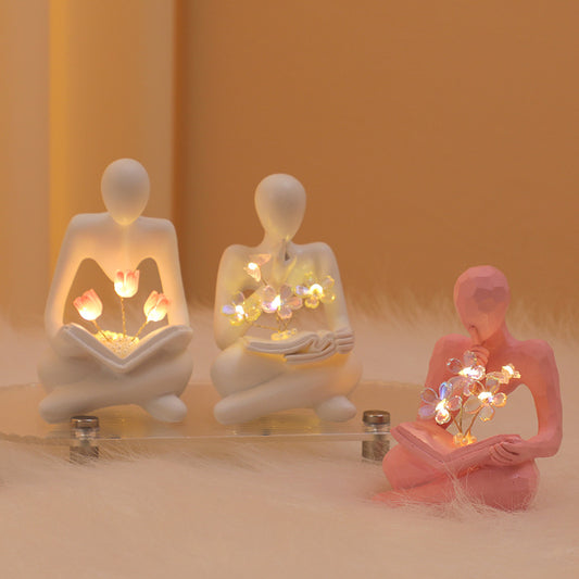 Kleine Nachtlampe „Golden Thinker“