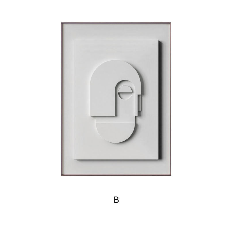 Dreidimensionales Abstraktes Morandi-Wandbild