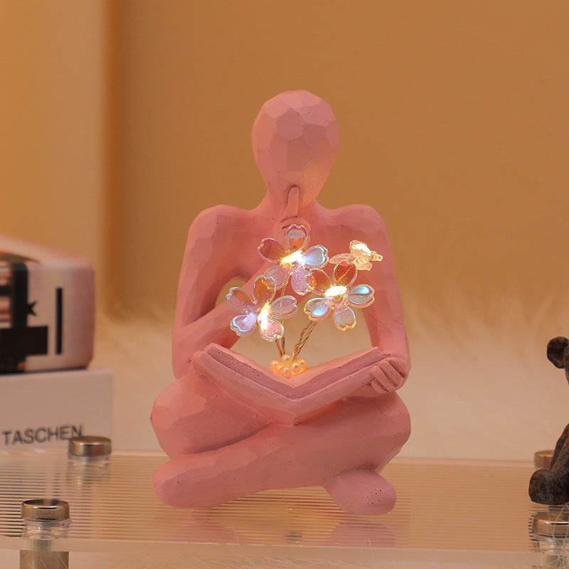 Kleine Nachtlampe „Golden Thinker“